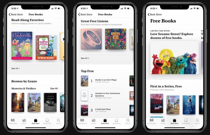 Apple เสนอหนังสือและหนังสือเสียงฟรี